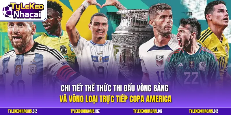 Chi tiết thể thức thi đấu vòng bảng và vòng loại trực tiếp Copa America